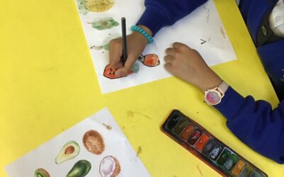 Painting fun at art club