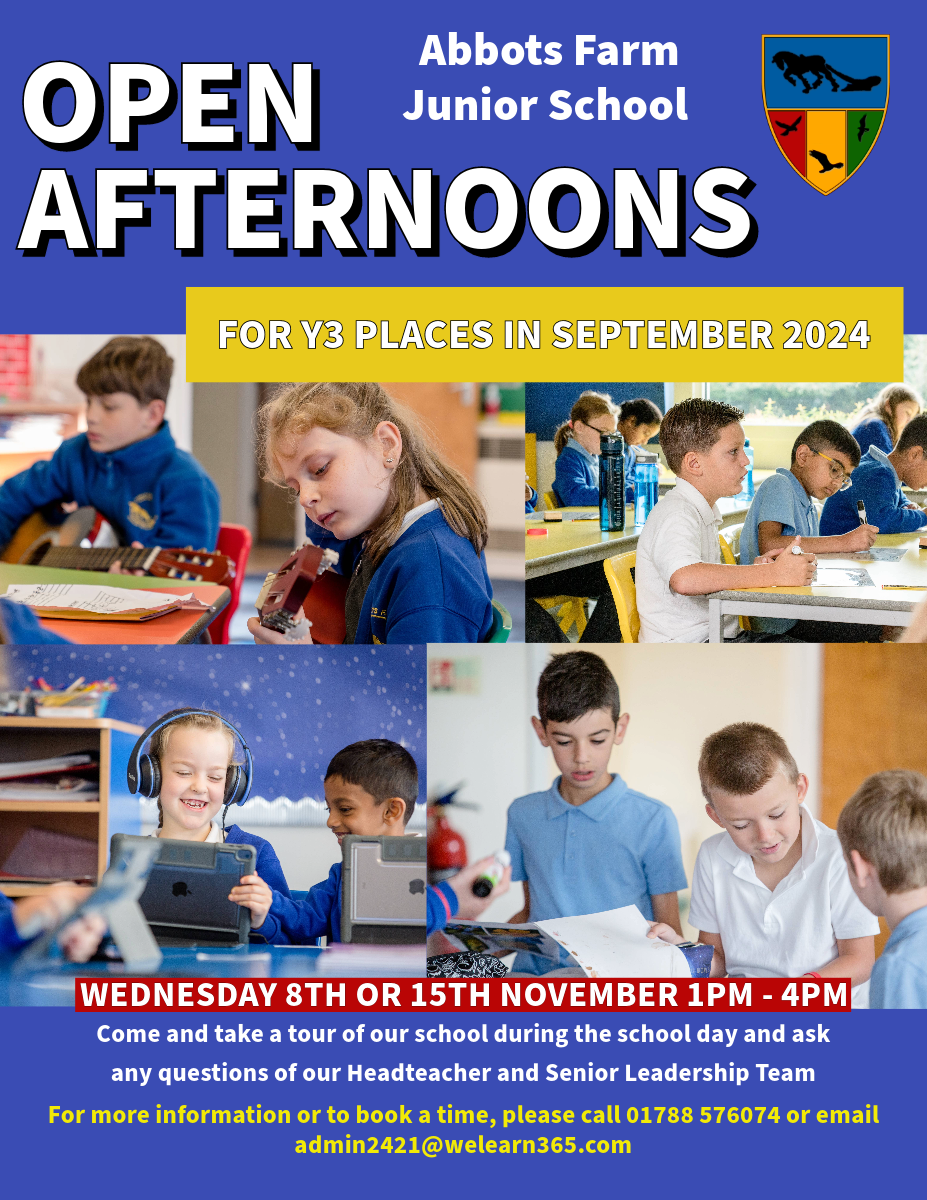 Open Afternoons for Prospective Year 3 parents